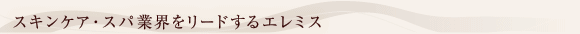 スキンケア・スパ業界をリードするエレミス